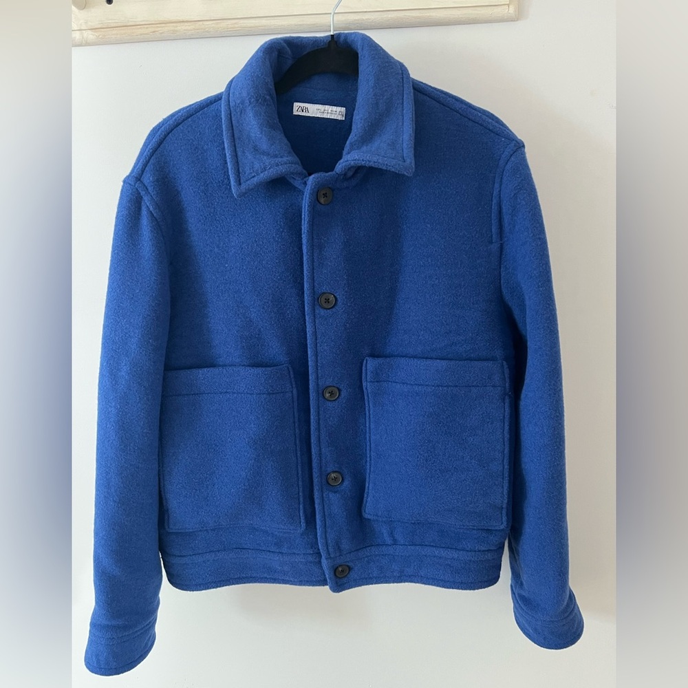 Zara Cobalt Blue Cropped Jacket